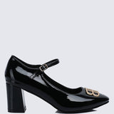 Jane WideFit Comfy Pumps In BlackShoes - myballerine