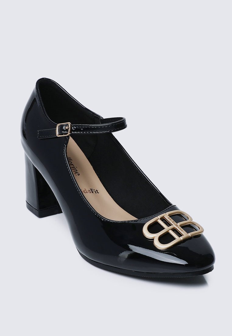 Jane WideFit Comfy Pumps In BlackShoes - myballerine