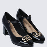 Jane WideFit Comfy Pumps In BlackShoes - myballerine