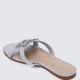 Jenny Comfy Sandals In SIlverSandals - myballerine