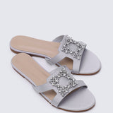Jenny Comfy Sandals In SIlverSandals - myballerine