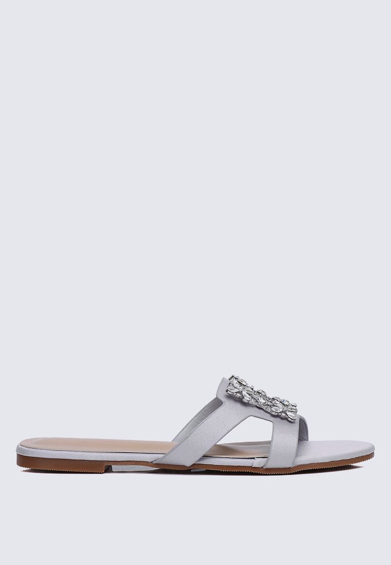 Jenny Comfy Sandals In SIlverSandals - myballerine