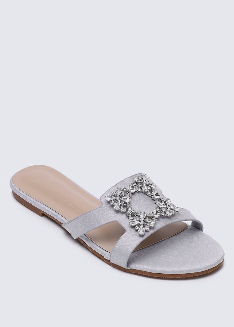 Jenny Comfy Sandals In SIlver Shoes myballerine