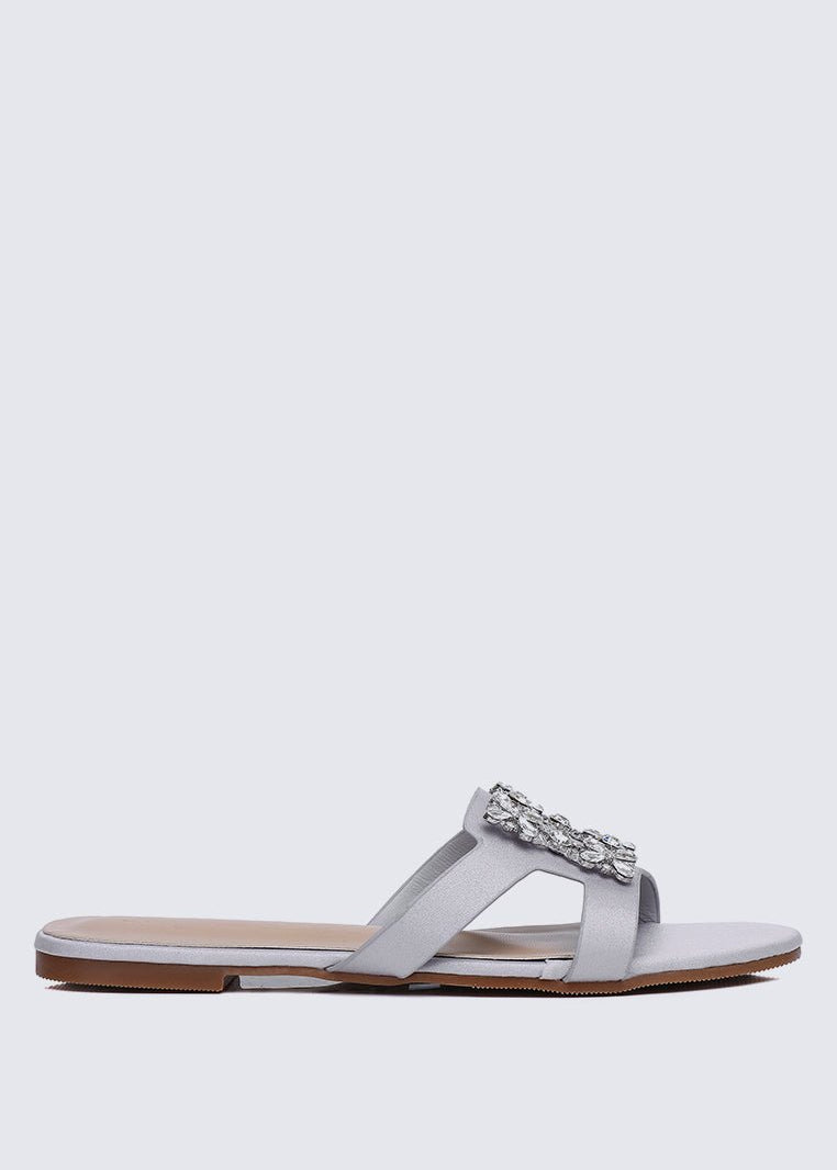 Jenny Comfy Sandals In SIlverShoes - myballerine