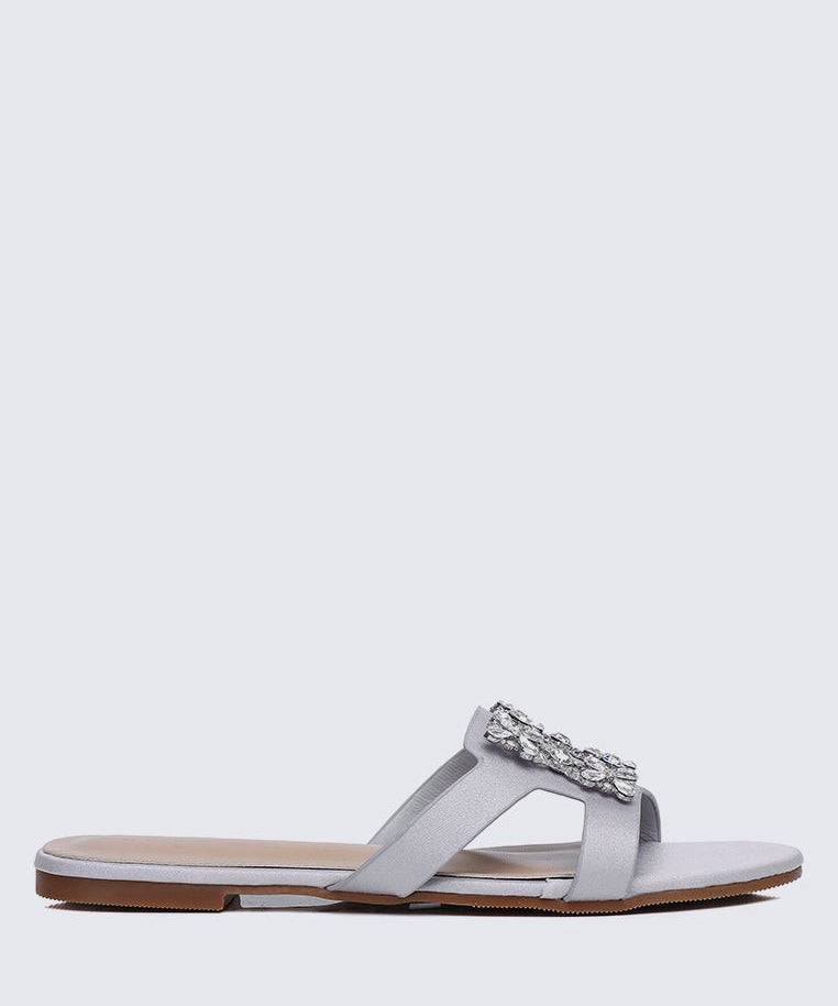 Jenny Comfy Sandals In SIlverShoes - myballerine