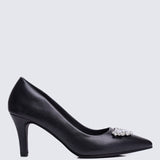 Jewel Comfy Pumps In Black - myballerine