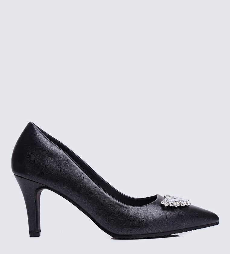 Jewel Comfy Pumps In Black - myballerine