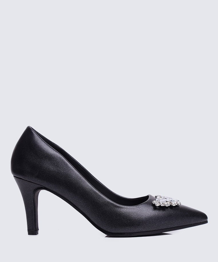 Jewel Comfy Pumps In Black - myballerine