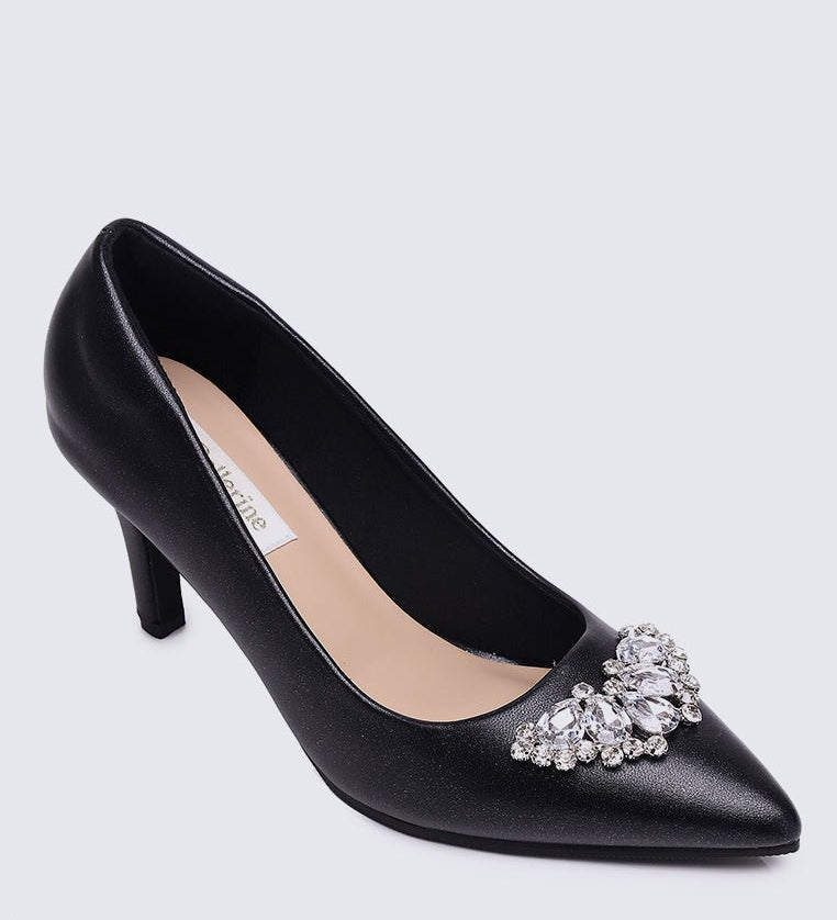 Jewel Comfy Pumps In Black - myballerine