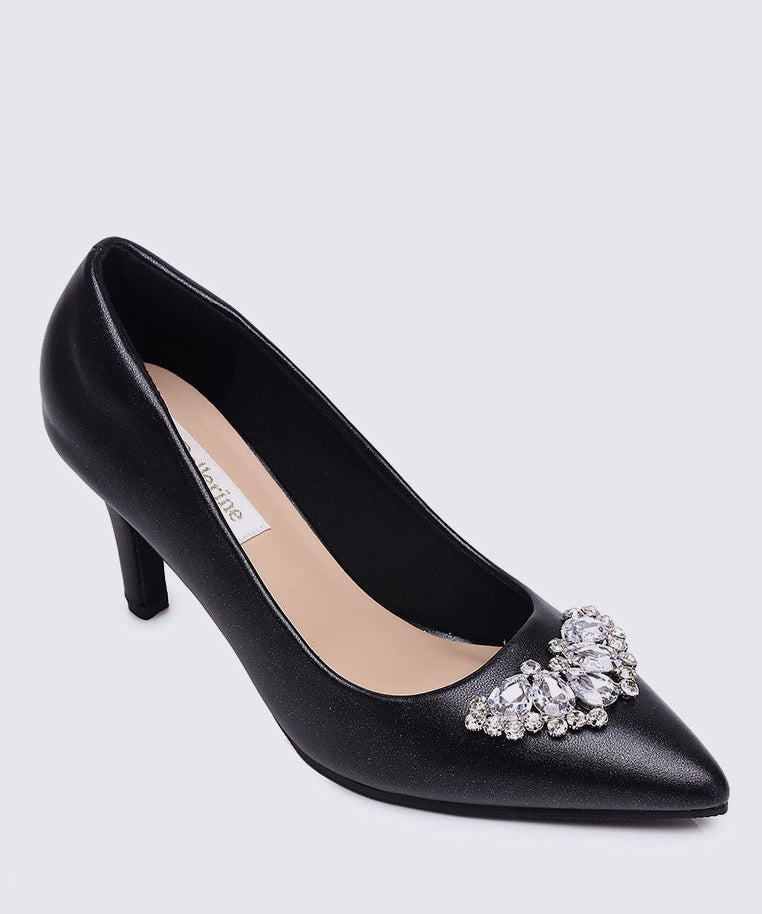 Jewel Comfy Pumps In Black - myballerine