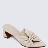 Kailia Comfy Heels In BeigeHeels - myballerine