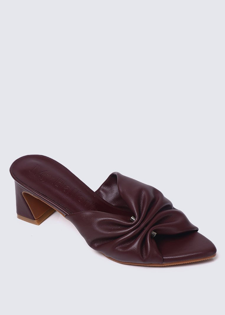 Kailia Comfy Heels In MaroonHeels - myballerine