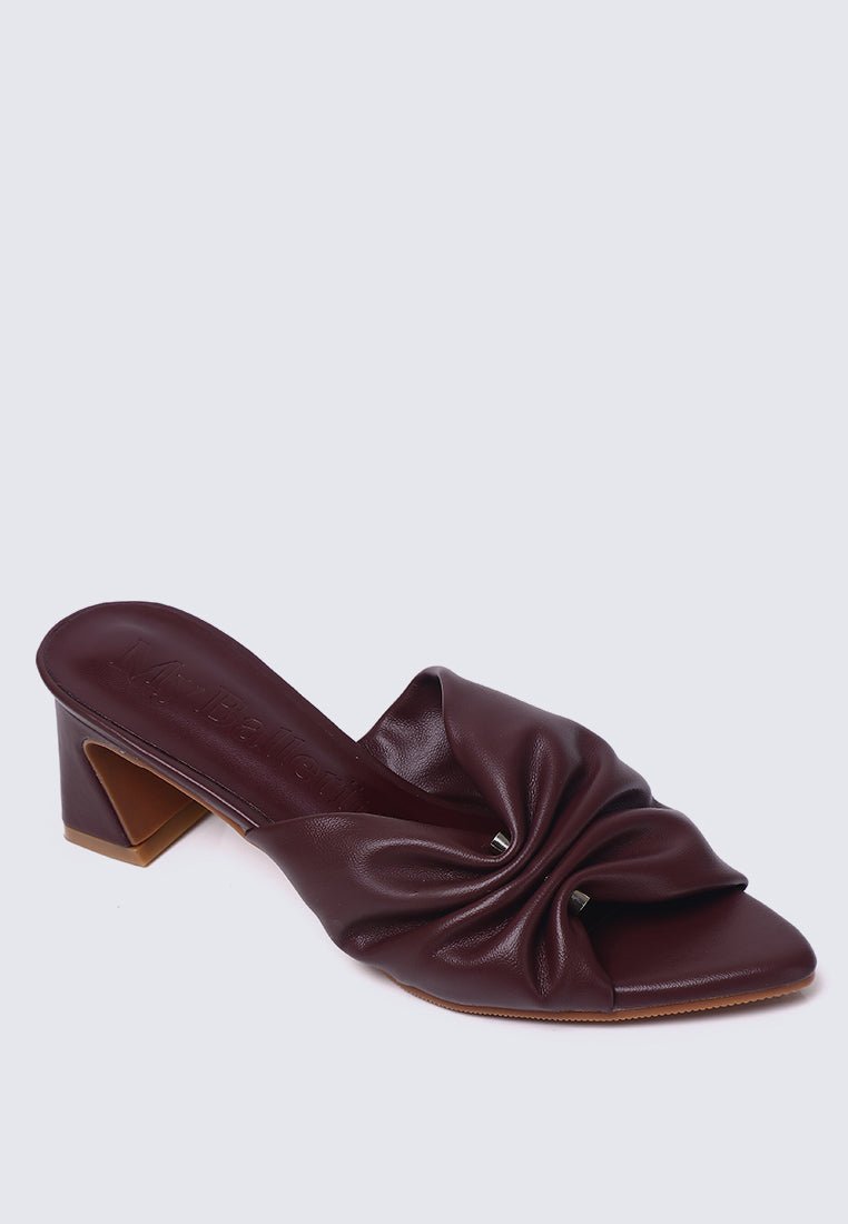 Kailia Comfy Heels In MaroonHeels - myballerine