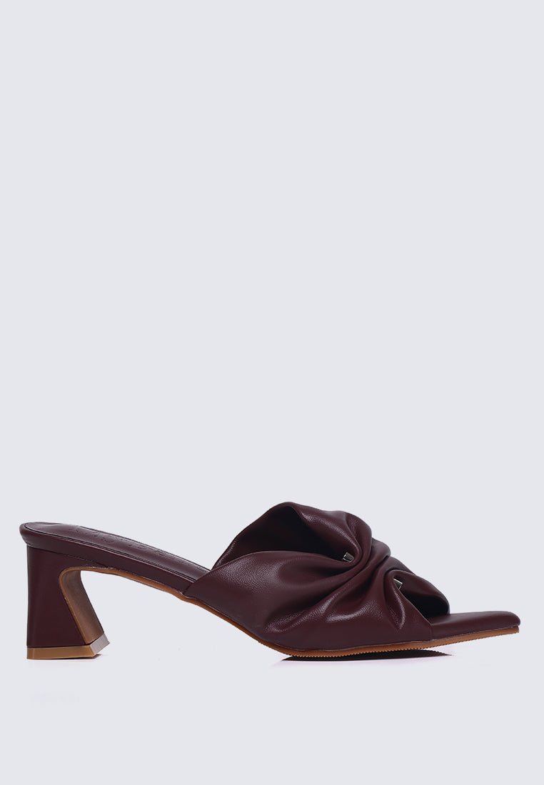 Kailia Comfy Heels In MaroonHeels - myballerine