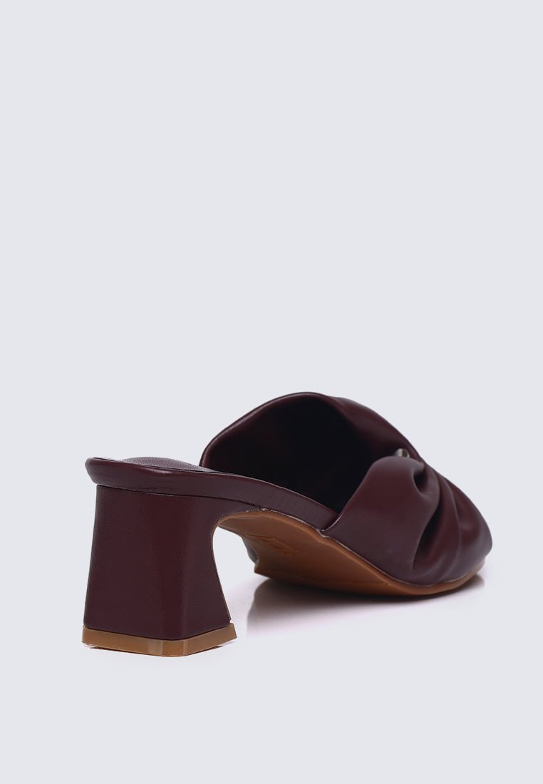 Kailia Comfy Heels In MaroonHeels - myballerine