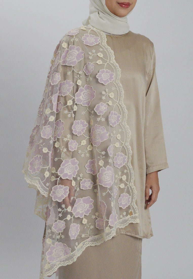 Kamelia Selendang Premium Scarves In PurpleSelendang - myballerine