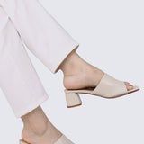 Karissa WideFit Comfy Heels In BeigeShoes - myballerine