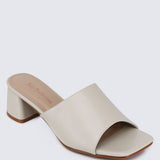 Karissa WideFit Comfy Heels In BeigeShoes - myballerine