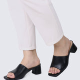 Karissa WideFit Comfy Heels In BlackShoes - myballerine