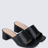 Karissa WideFit Comfy Heels In BlackShoes - myballerine