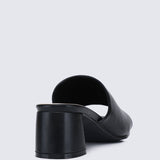 Karissa WideFit Comfy Heels In BlackShoes - myballerine