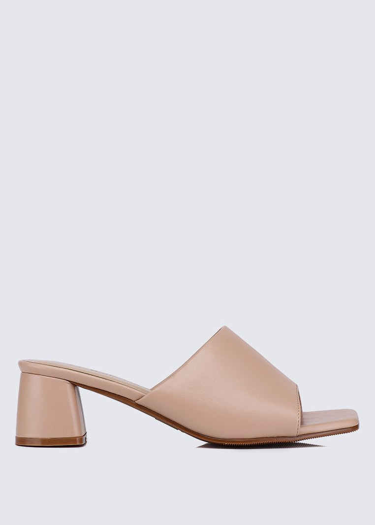 Karissa WideFit Comfy Heels In NudeShoes - myballerine