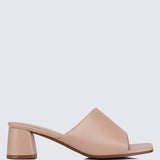 Karissa WideFit Comfy Heels In NudeShoes - myballerine