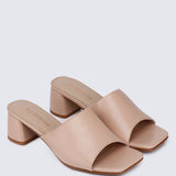 Karissa WideFit Comfy Heels In NudeShoes - myballerine