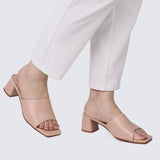 Karissa WideFit Comfy Heels In NudeShoes - myballerine