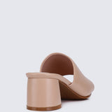Karissa WideFit Comfy Heels In NudeShoes - myballerine