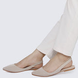 Kate Comfy Ballerina In Beige - myballerine