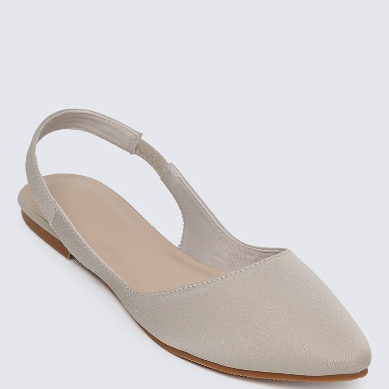 Kate Comfy Ballerina In Beige - myballerine