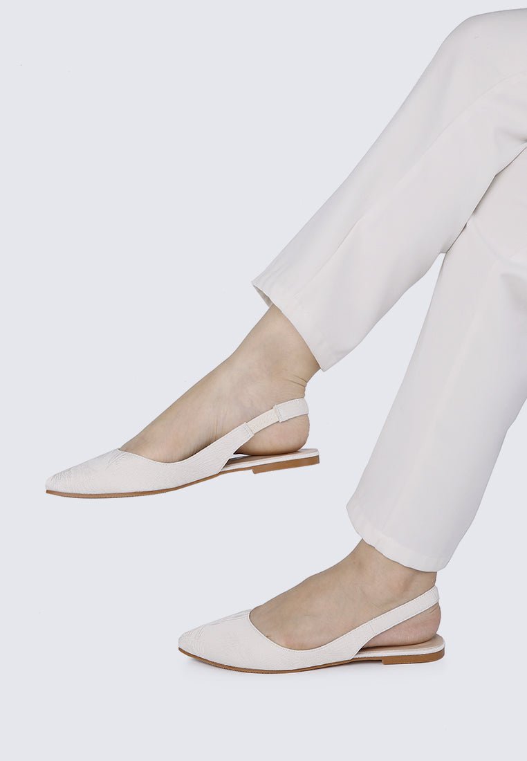 Kate Floral Comfy Ballerina In BeigeShoes - myballerine