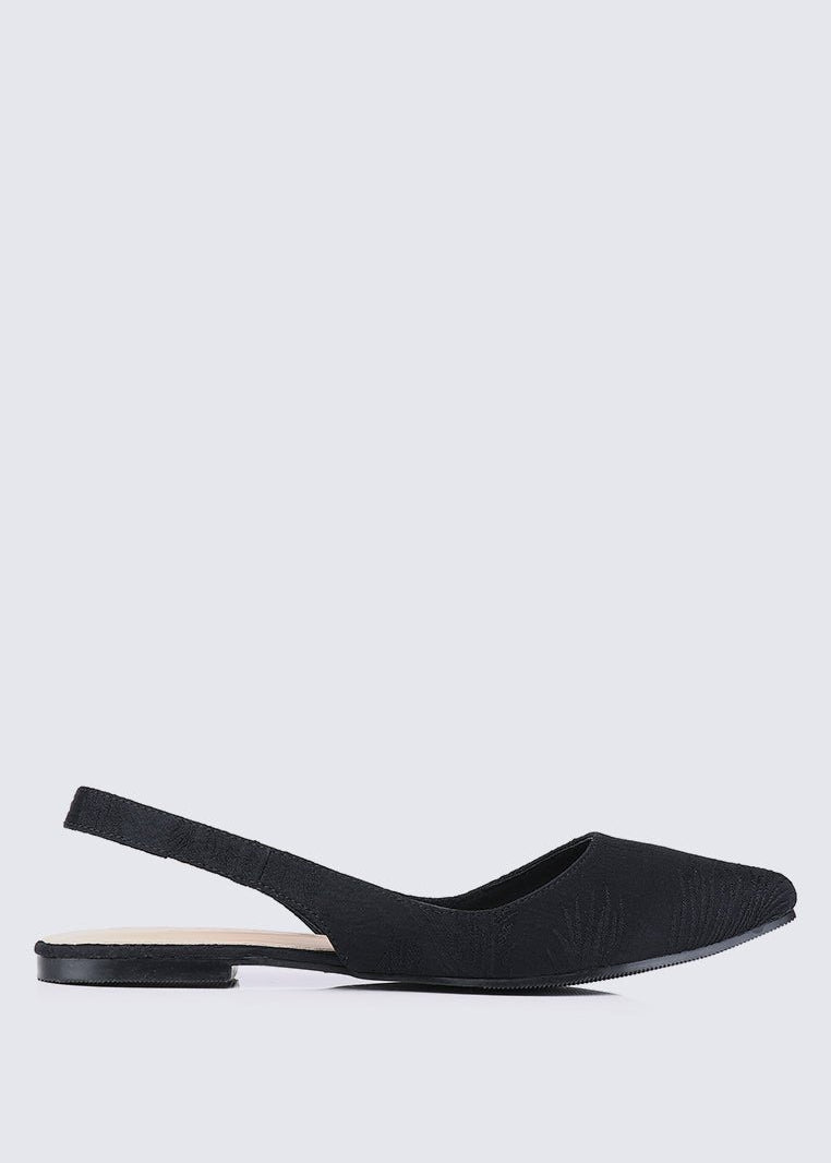 Kate Floral Comfy Ballerina In BlackShoes - myballerine