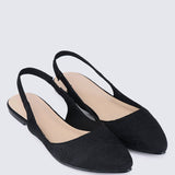 Kate Floral Comfy Ballerina In BlackShoes - myballerine