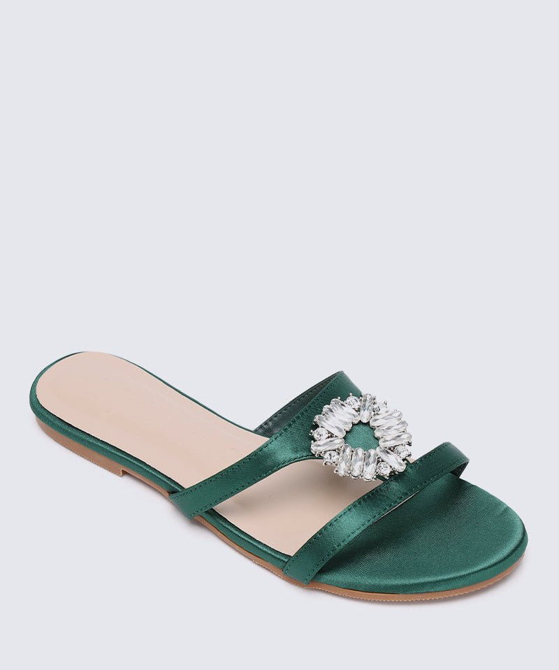 Katherine Comfy Sandals In Green - myballerine