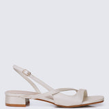 Kathy Comfy Sandals In PearlShoes - myballerine