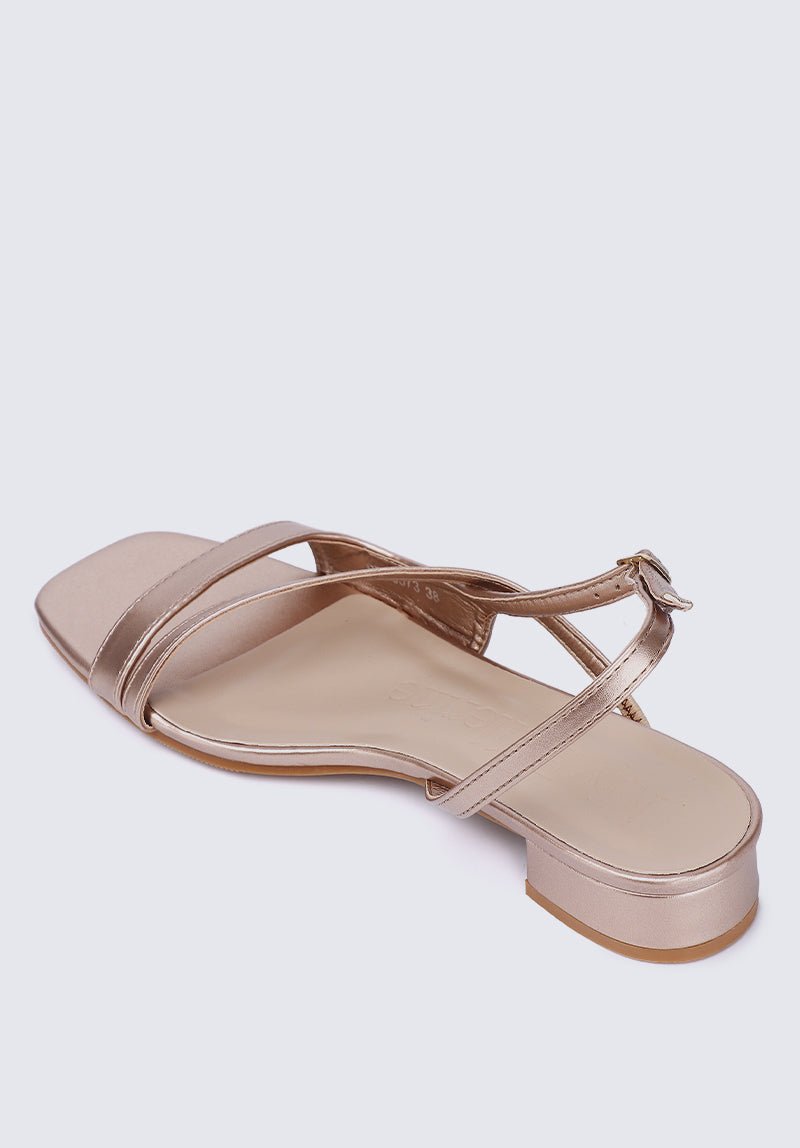 Kathy Comfy Sandals In Rose GoldShoes - myballerine