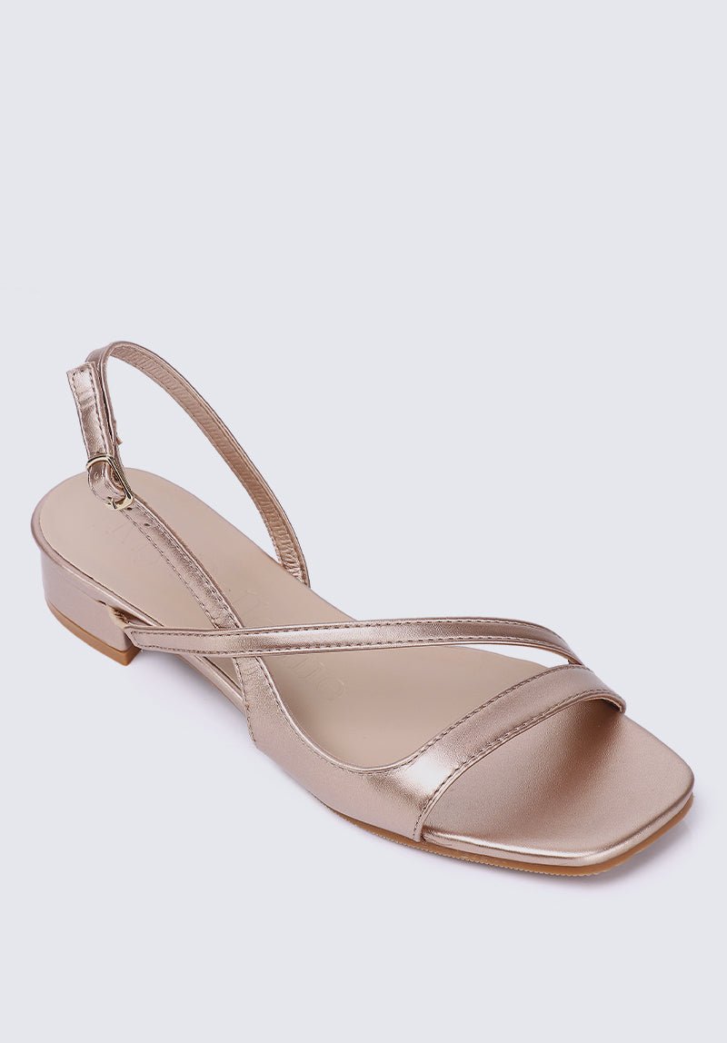 Kathy Comfy Sandals In Rose GoldShoes - myballerine