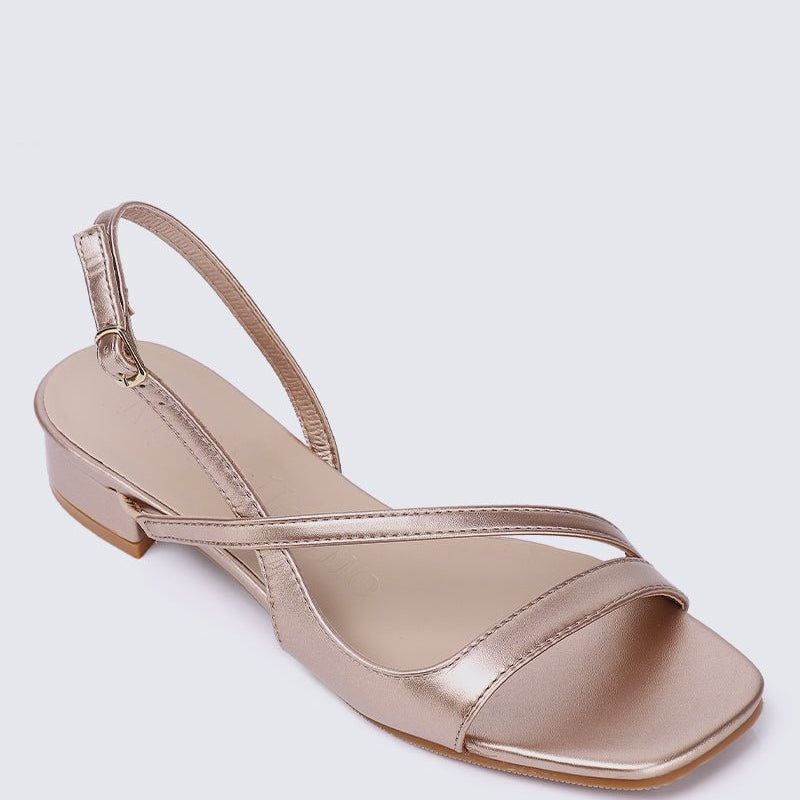 Kathy Comfy Sandals In Rose GoldShoes - myballerine