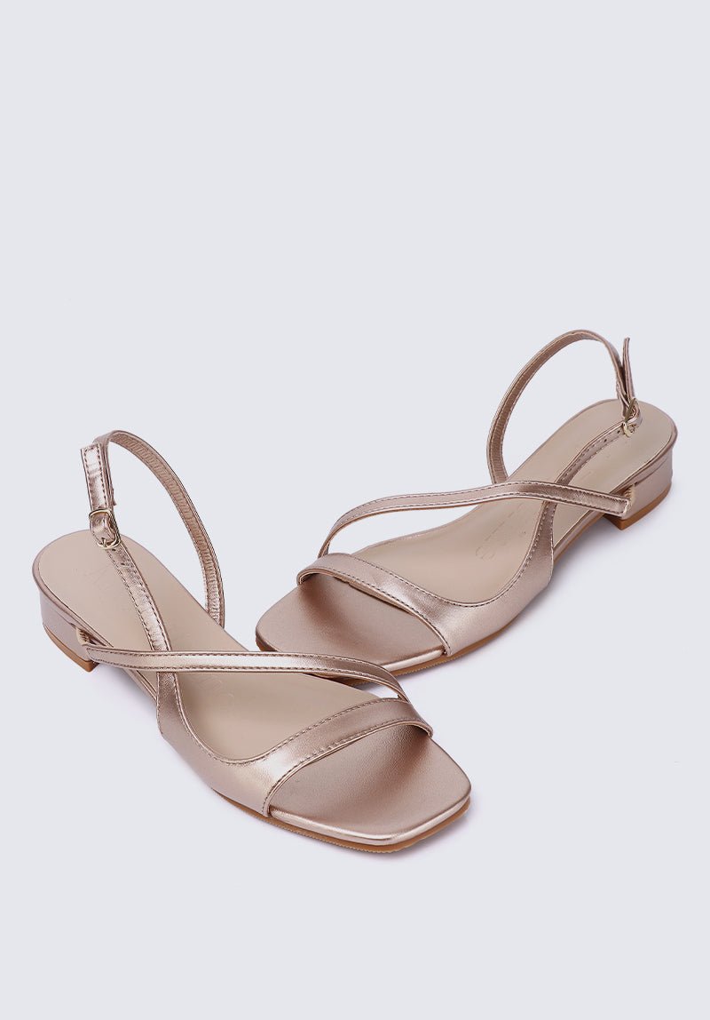 Kathy Comfy Sandals In Rose GoldShoes - myballerine