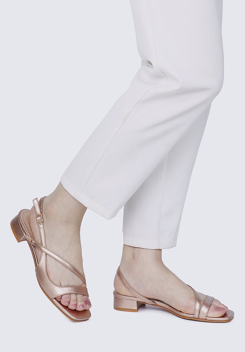 Kathy Comfy Sandals In Rose GoldShoes - myballerine