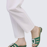 Kaylee Comfy Sandals In GreenShoes - myballerine