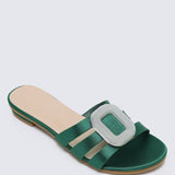 Kaylee Comfy Sandals In GreenShoes - myballerine