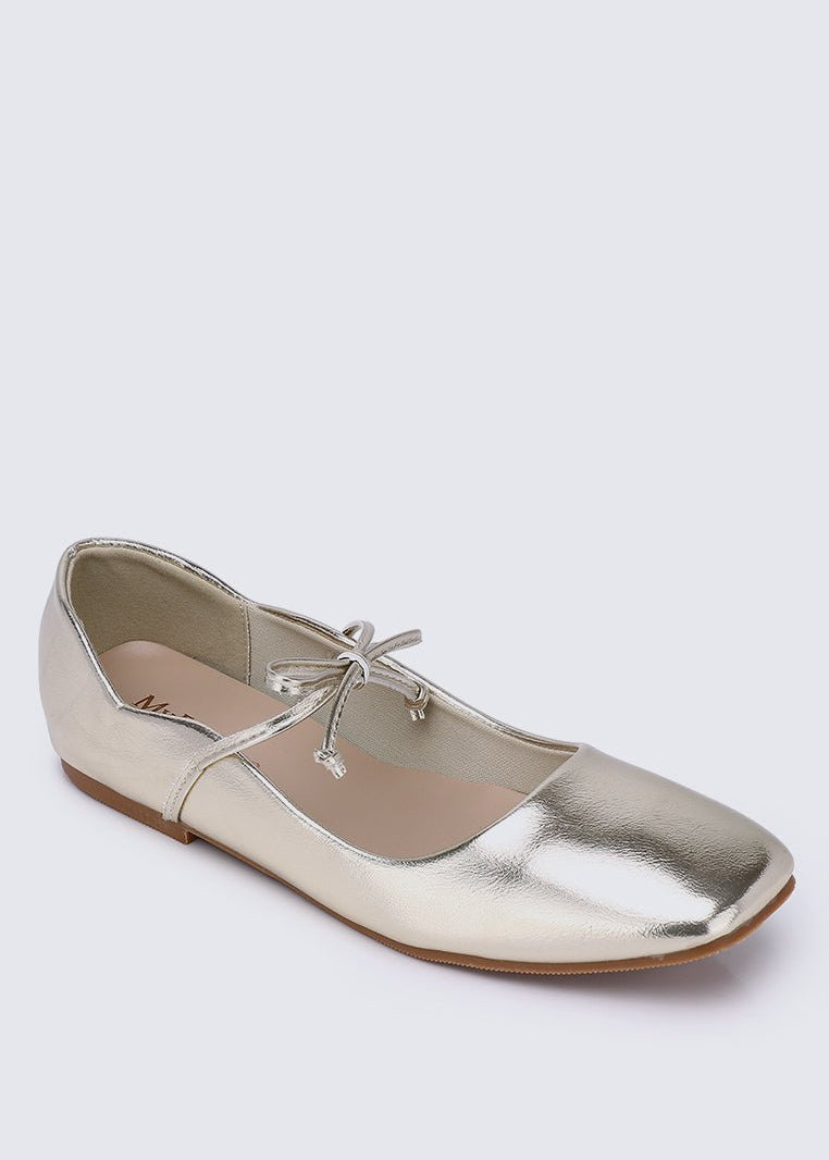 Kelly Comfy Ballerina In GoldShoes - myballerine
