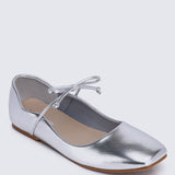 Kelly Comfy Ballerina In SilverShoes - myballerine