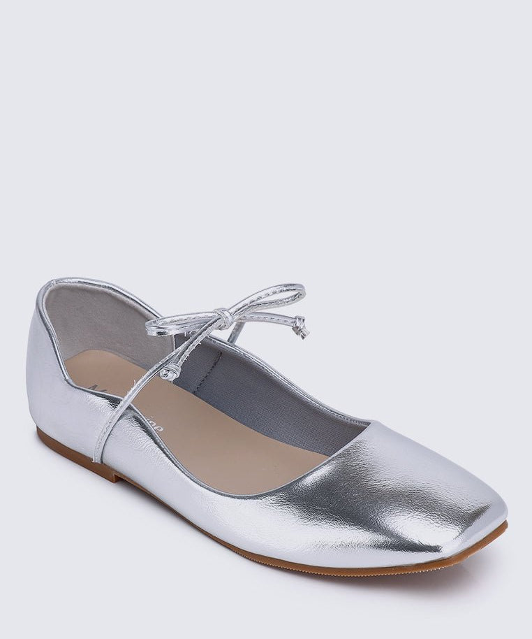 Kelly Comfy Ballerina In SilverShoes - myballerine