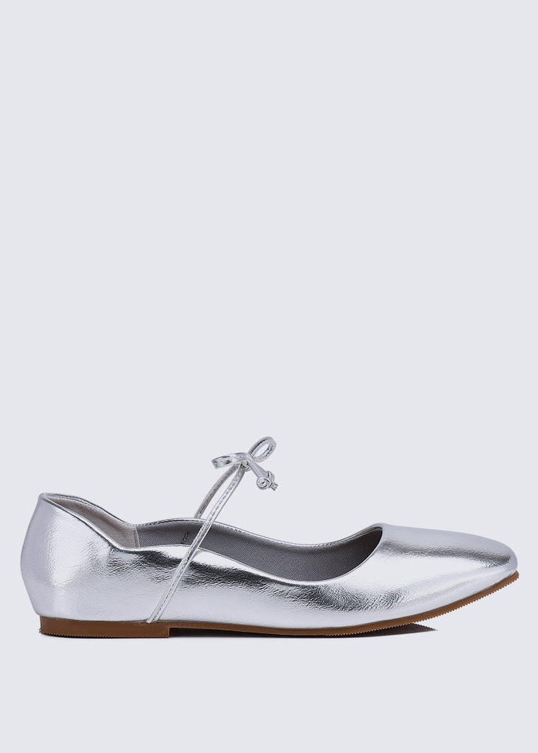 Kelly Comfy Ballerina In SilverShoes - myballerine