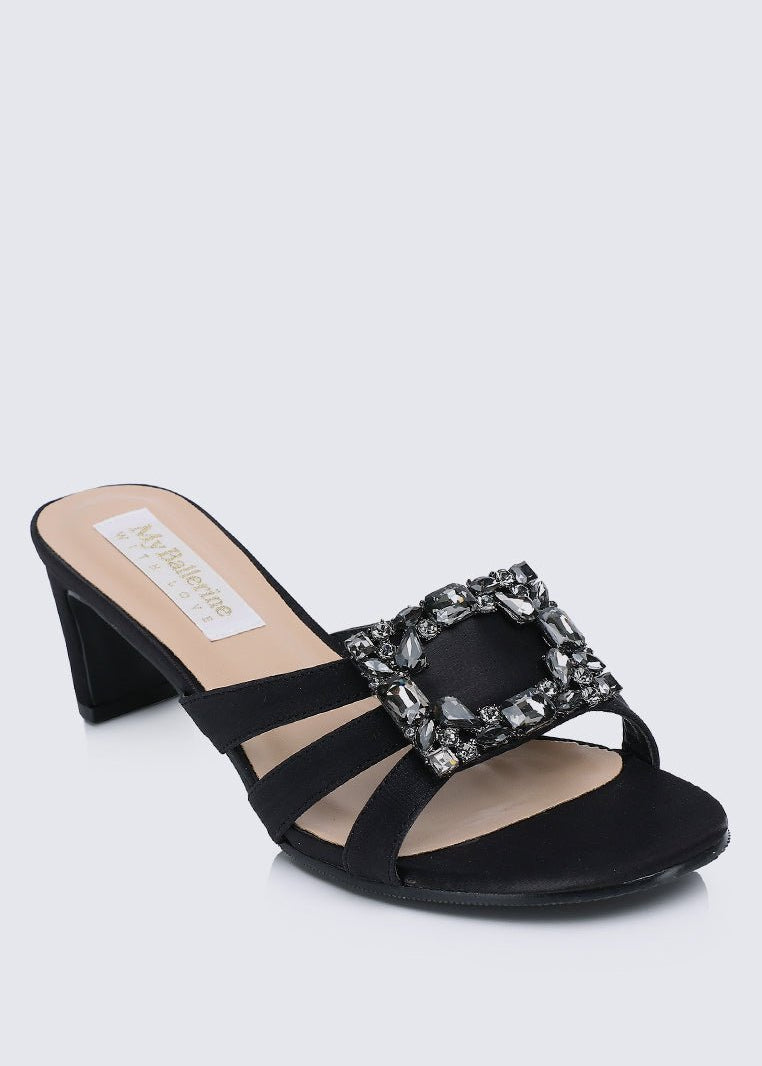 Kendra Comfy Heels In BlackShoes - myballerine