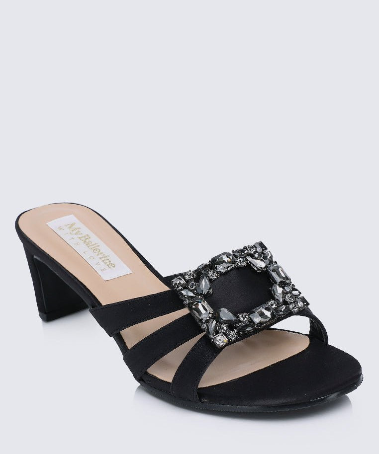 Kendra Comfy Heels In BlackShoes - myballerine